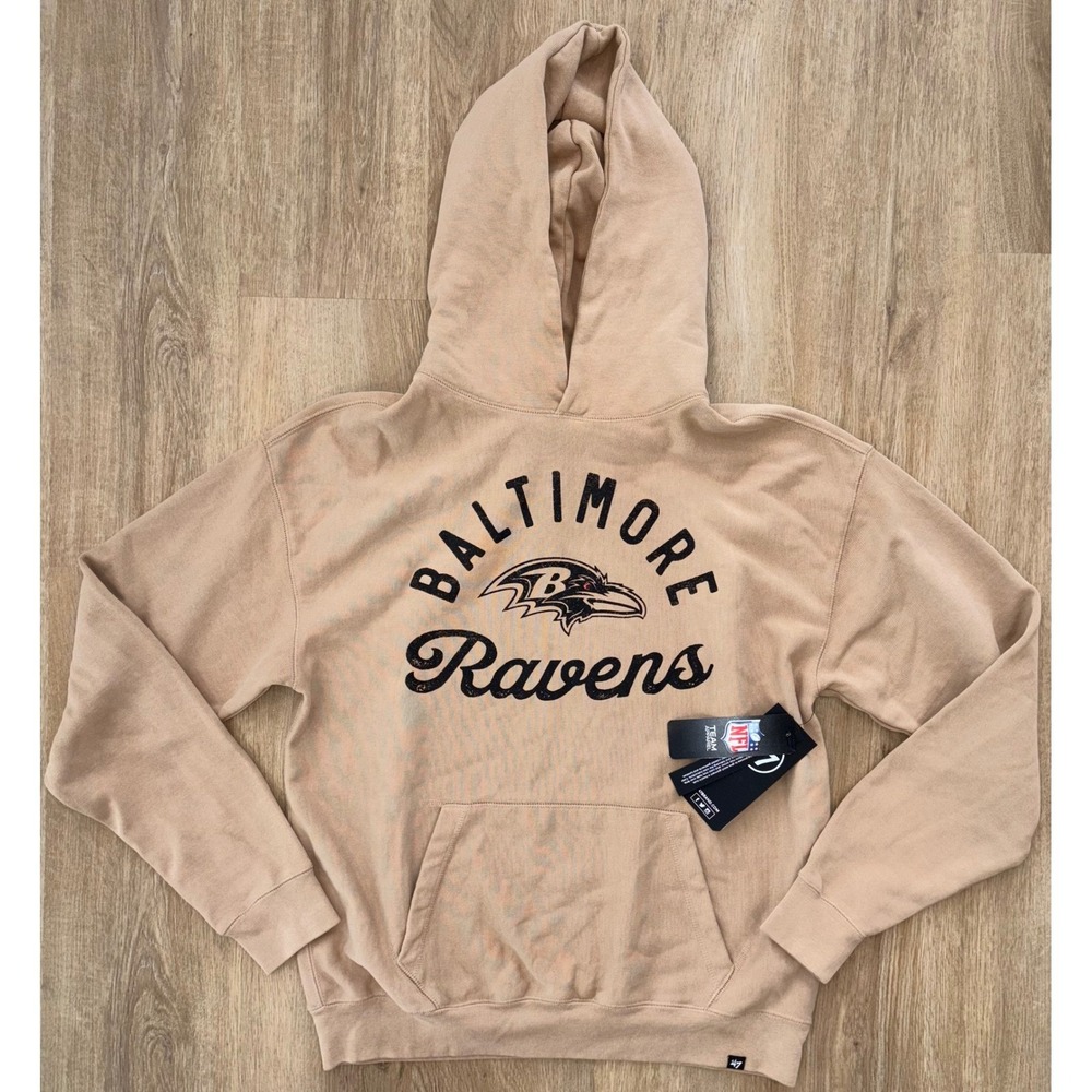 NWT Men's Baltimore Ravens 47 Brand Hoodie - Small - Sand